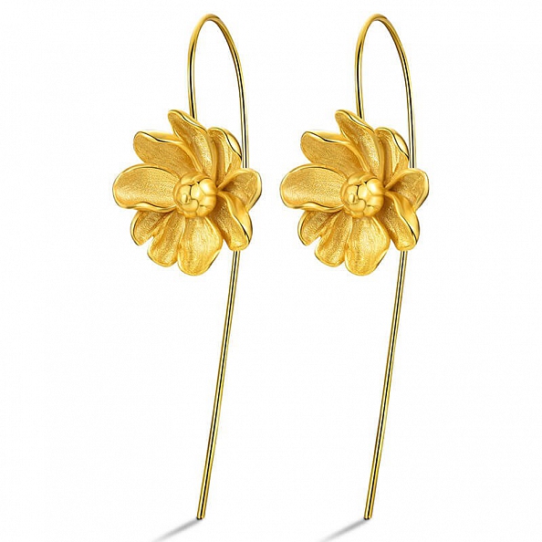 Natural Beautiful Jasmine Dangle Earrings PWB452