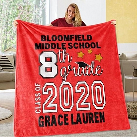 Personalized Graduation Fleece Blanket PW069