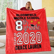 Personalized Graduation Fleece Blanket PW069