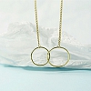 Double Circle Necklace Daughter Gift PWB387
