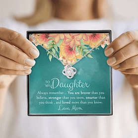 To My Daughter-Mom Loves You Necklace PWB049