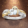 Cute Owl Crystal Ring PWB004
