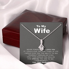 To My Wife Never Forget That I Love You Necklace PWB201