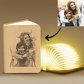 Custom Amazing Book Lamp Desk, Reading, Floor Night Light - White And Black PW039