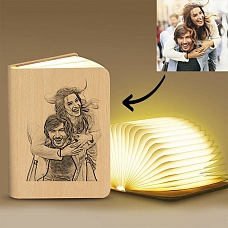 Custom Amazing Book Lamp Desk, Reading, Floor Night Light - White And Black PW039
