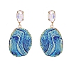 Blue texture earrings PWB181