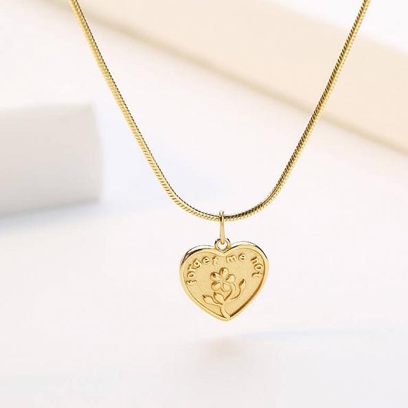 Embossed letter necklace PW894