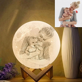 Moon Lamp With Photo Two Colors PW027
