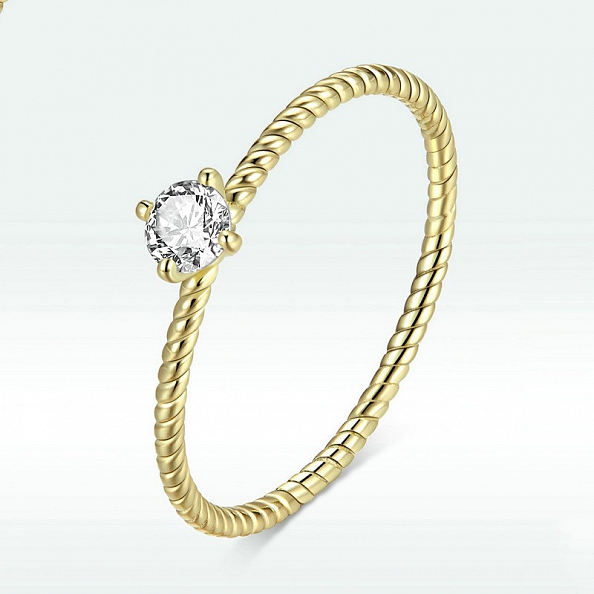 Minimalist Cubic Zircon Ring PWB560