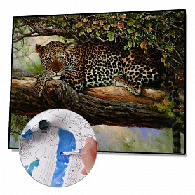 DIY Paint By Numbers Kit(40x50cm) - Tree Leopard PW755