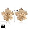 Gold Peony Stud Earrings PWB278