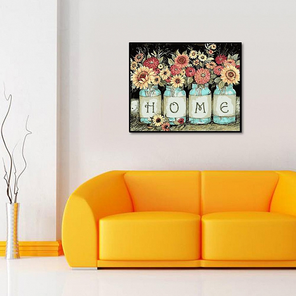 DIY Paint By Numbers Kit(16x20in40x50cm) - Home Flower PW772