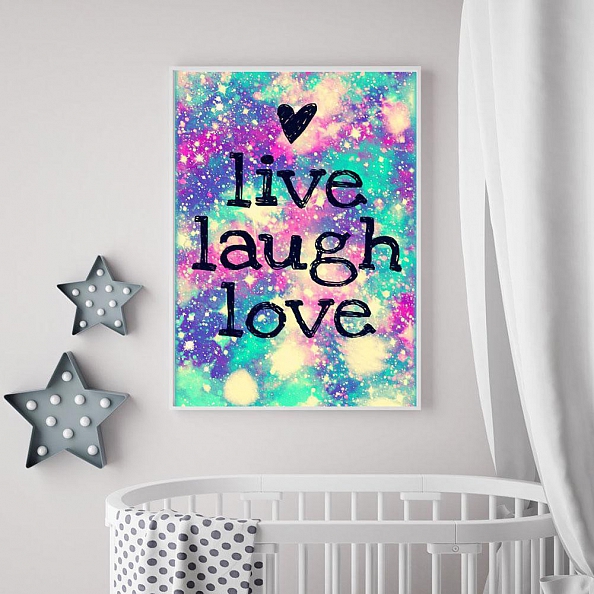 DIY Full Drill Round Diamond Painting Starry Sky Words  PW698