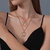Double layer sun moon necklace PWB061