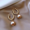 Gold Plated Pearl Drop Earrings PWB242
