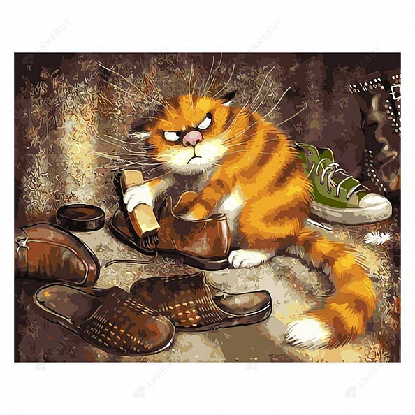 Paint By Numbers -Frameless Pictures Cartoon Animal Handwork DIY Oil Painting(40*50 cm) PW746