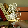 Custom Photo 3D Lamp Wooden Base PW042