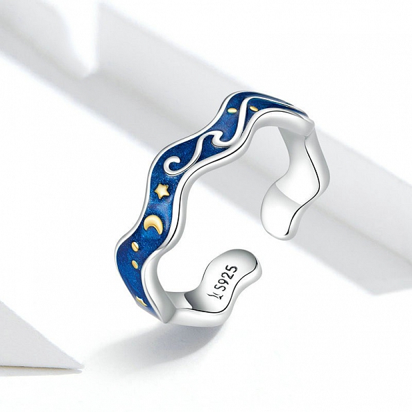 Van Gogh's stars Sterling SIlver Ring PWB470