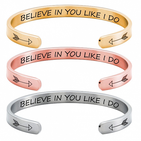 BELIEVE IN YOU LIKE I DO Inspirational Bangle PWB434