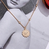 12 Constellations Coin Pendants Necklace  PW884