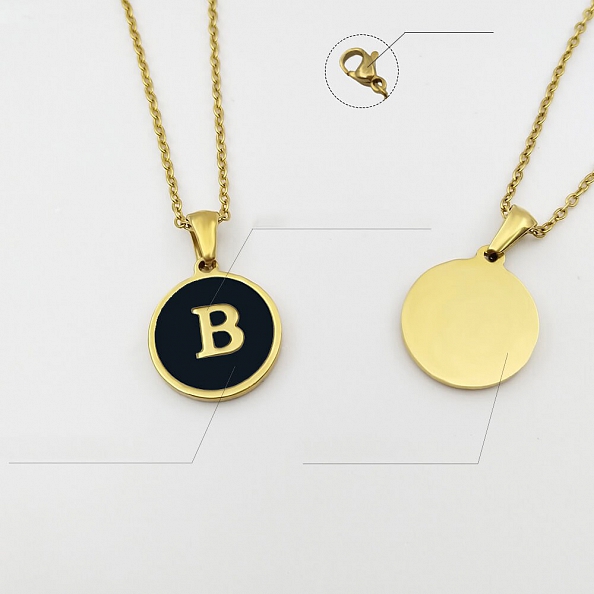 Initial Letter Pendant Necklace PW888