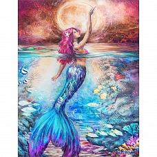 DIY Full Round Diamond Painting(40*50cm)-Mermaid PW812