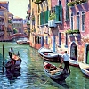 Landscape Water Town Paint By Numbers Kits PW357