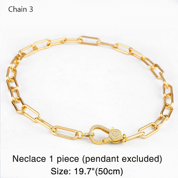 Colorful zircon necklace PW996