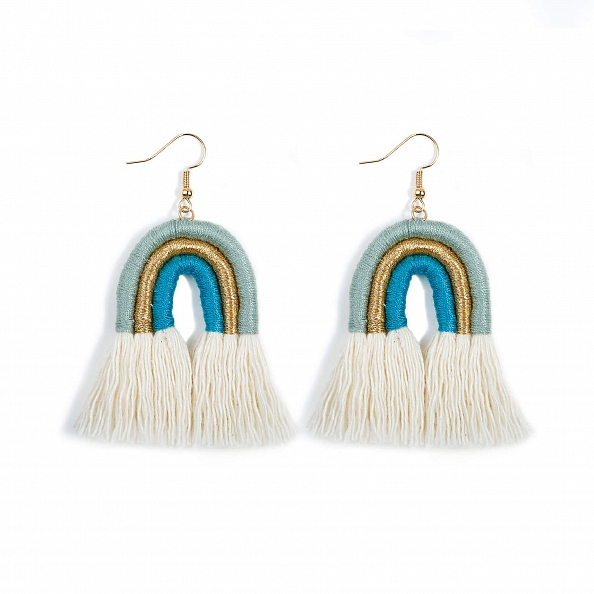Colorful tassel earrings PWB226