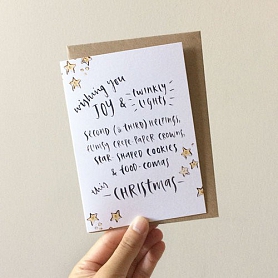 Custom Text Wishes Greeting Card | Personalized Message Card