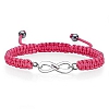 S925 Personalized Infinity 2 Names Cord Bracelet PW907