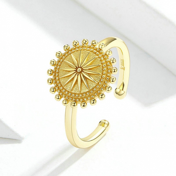 Shiny Gold Plated Ring PWB566