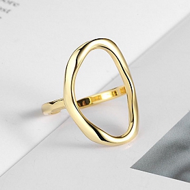 Hollow Ellipse Statement Ring PWB552