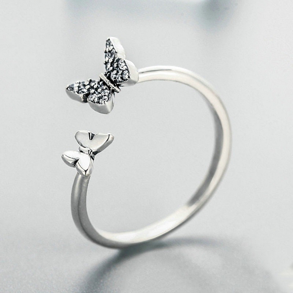 Shiny Butterfly Ring PWB375