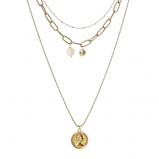 Baroque pearl multi - layered necklace PWB182