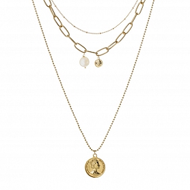 Baroque pearl multi - layered necklace PWB182