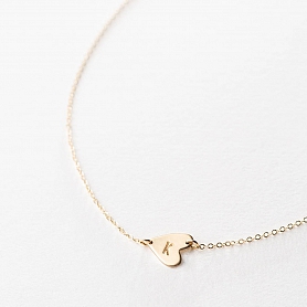 Handmade Initials Heart Necklace PW844