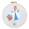 Flowers Girl-Embroidery Kit(30x30cm) PW665