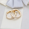 Shiny Zircon Hoop Earrings PWB288