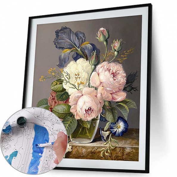 DIY Paint By Number Kits-Flowers(40*50 CM) PW618