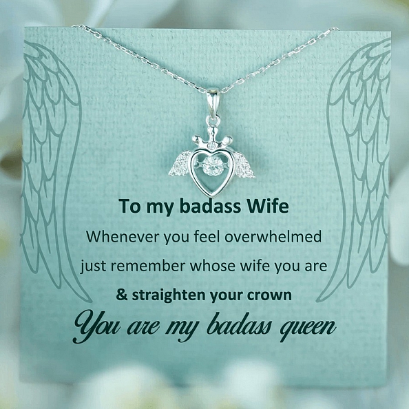 S925 Angle Wings Badass Sparkling Necklace PWB215