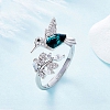 925 Sterling Silver Hummingbird Ring PWB373