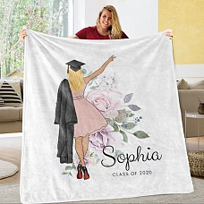 Personalized Graduation Fleece Blanket for Class Of 2020 PW278