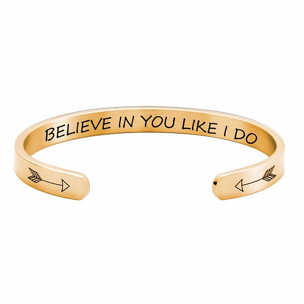 BELIEVE IN YOU LIKE I DO Inspirational Bangle PWB434