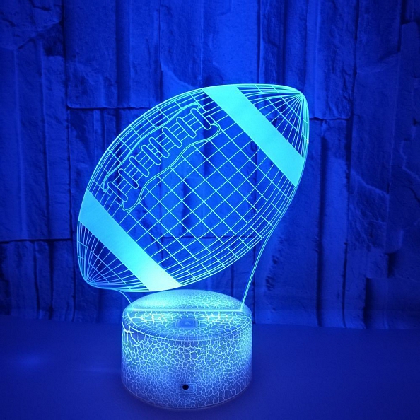 3D Rugby Illusion Lamp Gift 7/16 Colors PW552