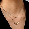  Letter Baby Heart-shaped Double Layer Necklace PW931