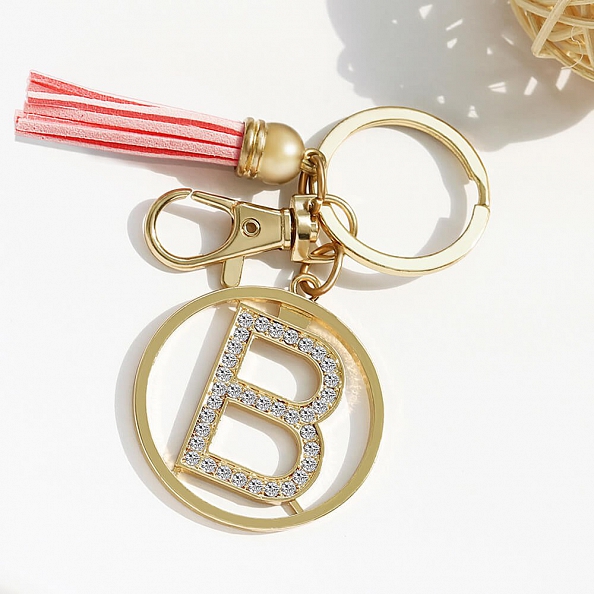 Glittering drill key chain gold PW890