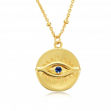 925 Sterling Silver Devil's Eye Necklace PWB018