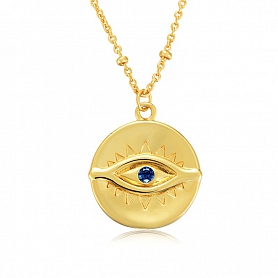 925 Sterling Silver Devil's Eye Necklace PWB018