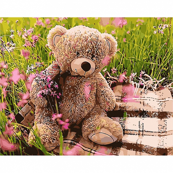 Diy Paint by Number Kits-Cute Bear PW651